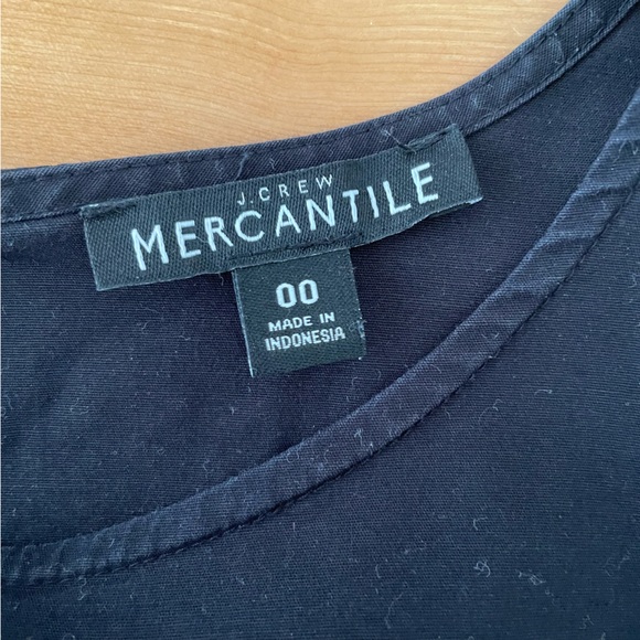 Cotton JCrew Top with Black Ruffle Sleeves - Picture 3 of 4